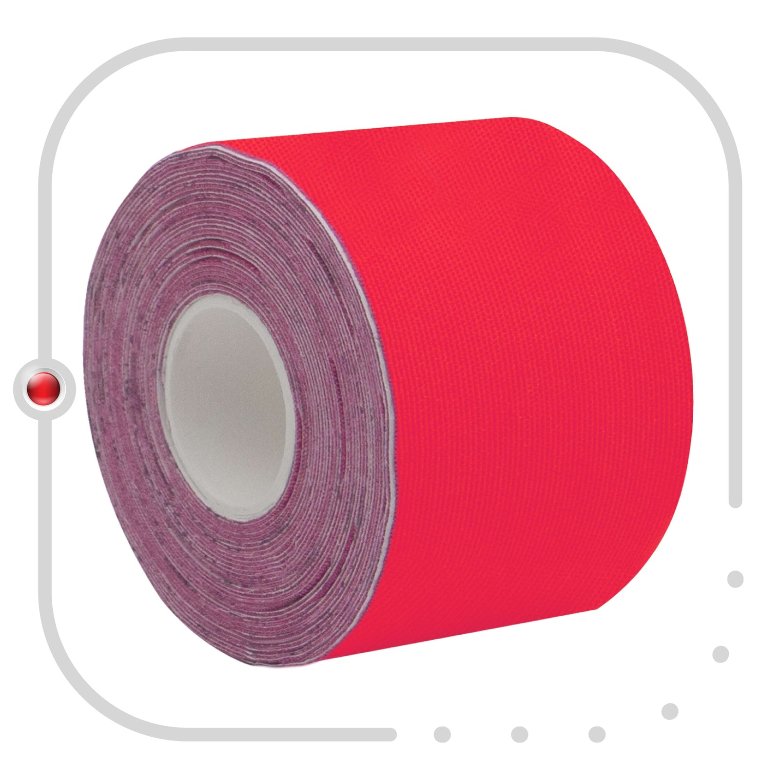 Roll of pink synthetic kinesiology tape, 5 cm wide, pre-cut into 20 strips – Kinesiology Sports Tape