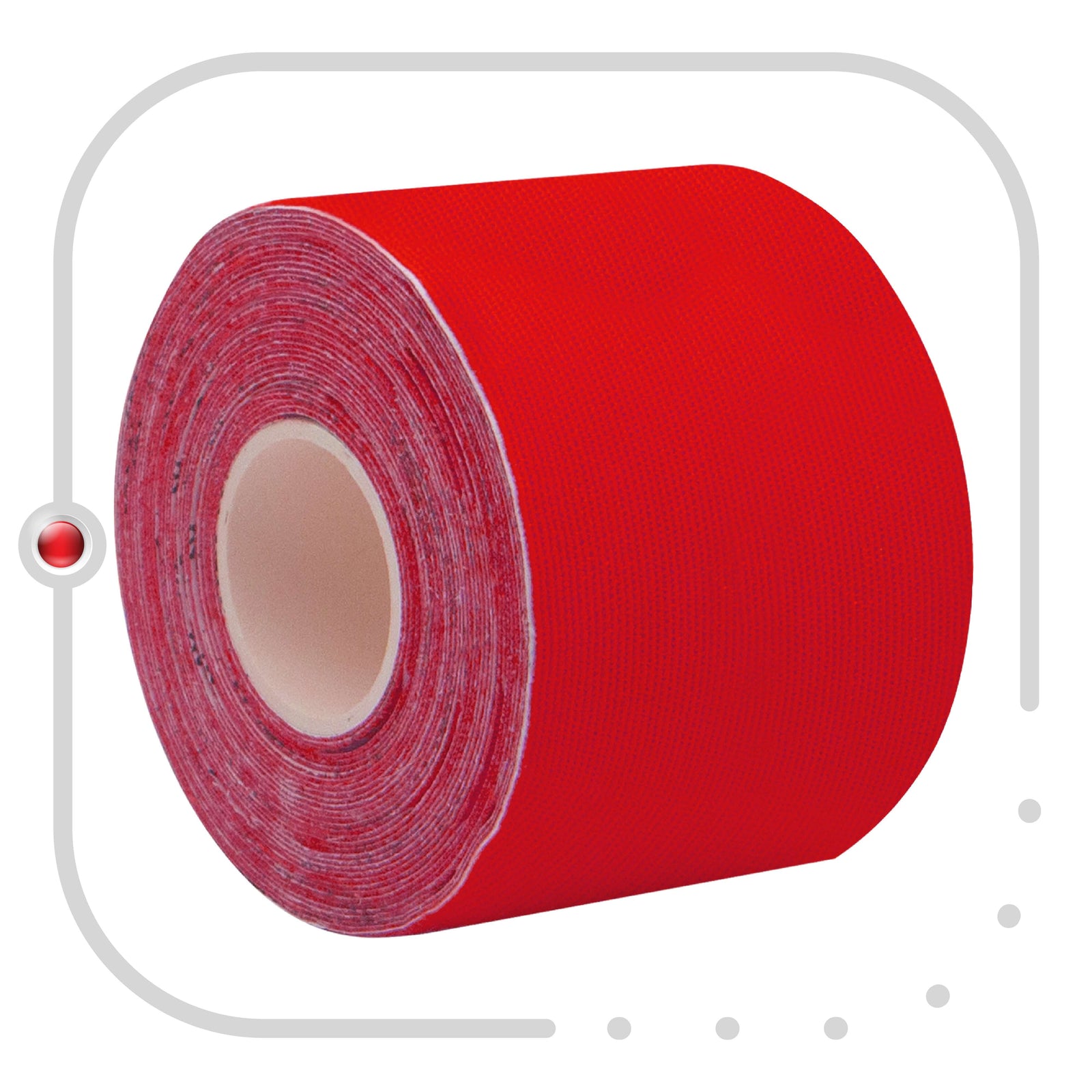 Roll of red synthetic kinesiology tape, 5 cm wide, pre-cut into 20 strips – Kinesiology Sports Tape