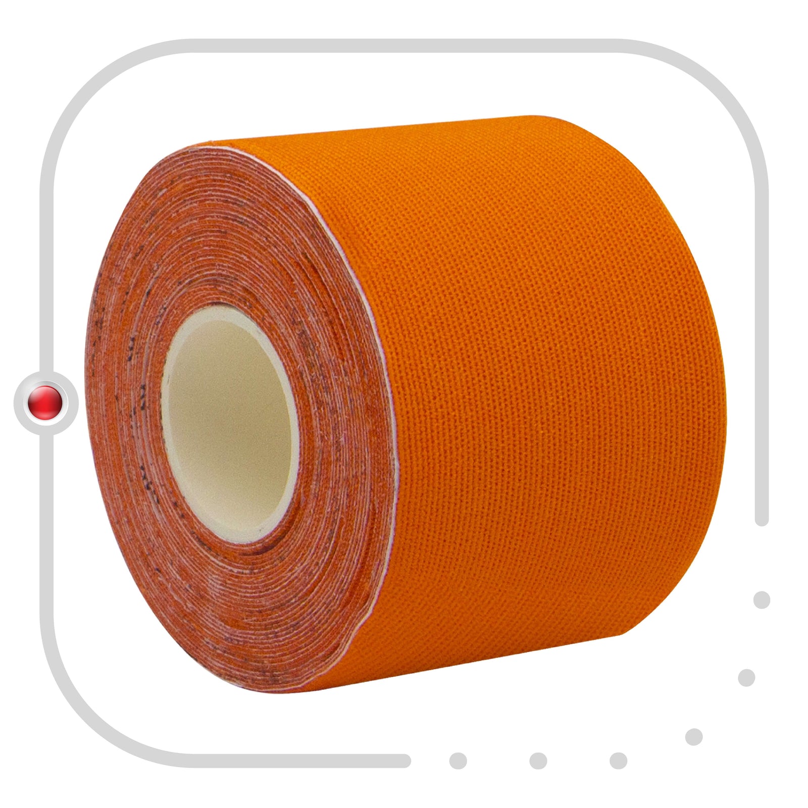 Roll of orange synthetic kinesiology tape, 5 cm wide, pre-cut into 20 strips – Kinesiology Sports Tape