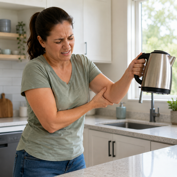 Hurts when lifting a kettle?
