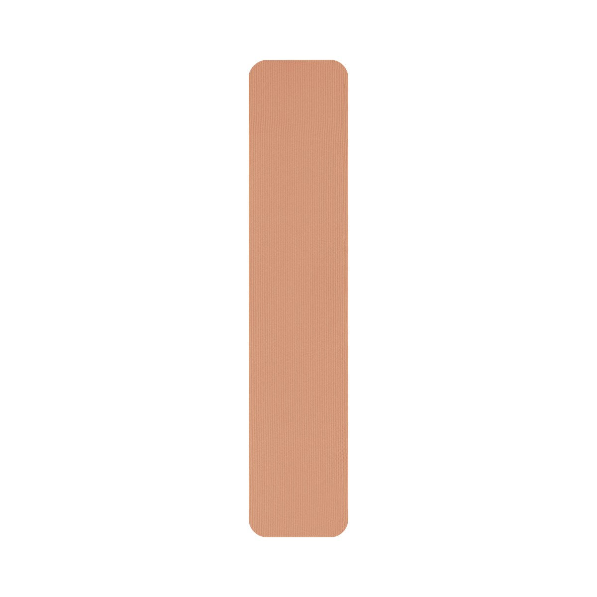 Beige pre-cut kinesiology tape strip, 25cm by 5cm, rounded corners