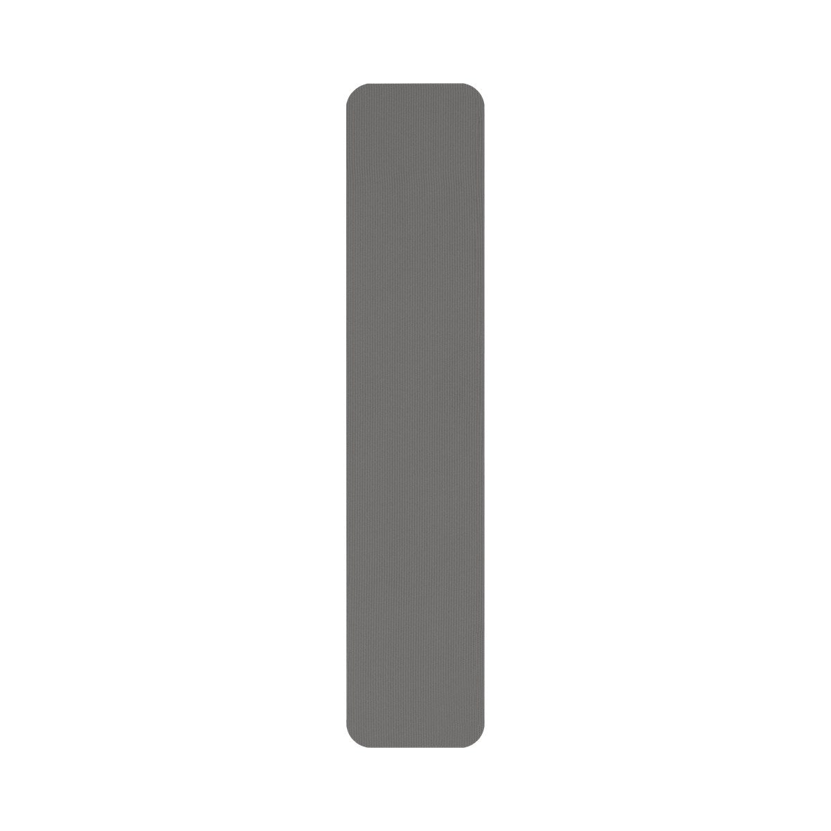 Grey pre-cut kinesiology tape strip, 25cm by 5cm, rounded corners